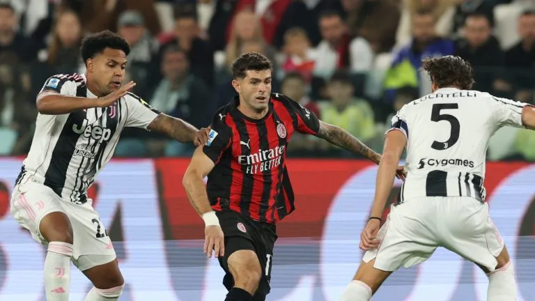Juventus e Milan non vanno oltre lo 0-0 allo Stadium: nella ripresa Pulisic sbaglia un rigore